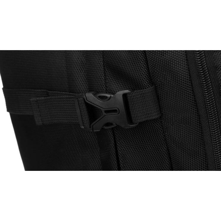 Peterson 3-funkčný cestovný batoh, WizzAir, veľkosť 40x30x20cm, čierna farba / rozšíriteľný / zástrčka USB