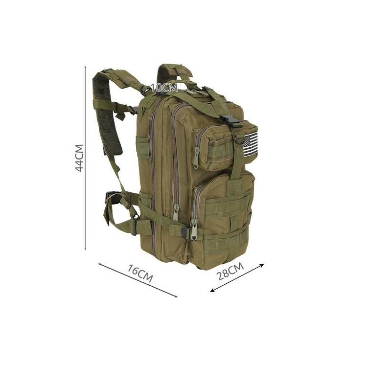 Vojenský turistický batoh v khaki farbe 30L