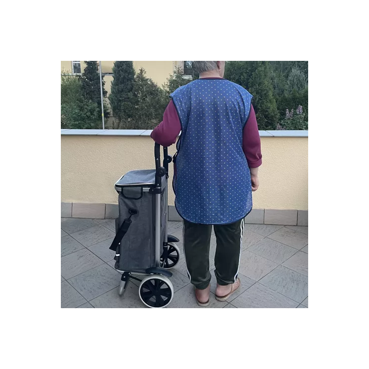 Veľký ultraľahký skladací nákupný vozík na kolieskach 