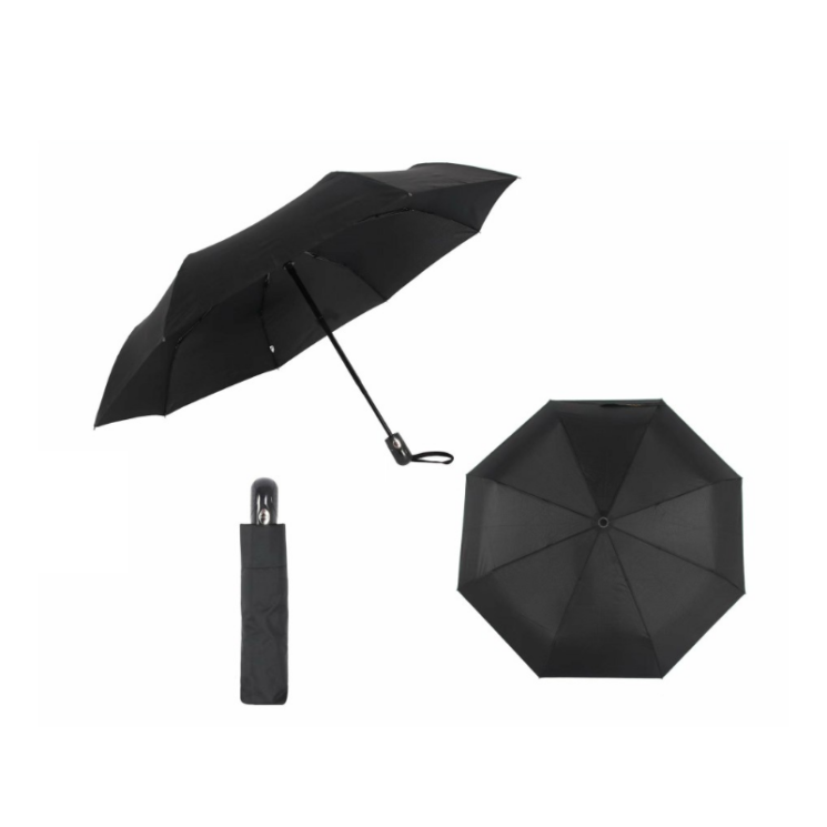 Čierny automatický dáždnik Feeling Rain pre mužov