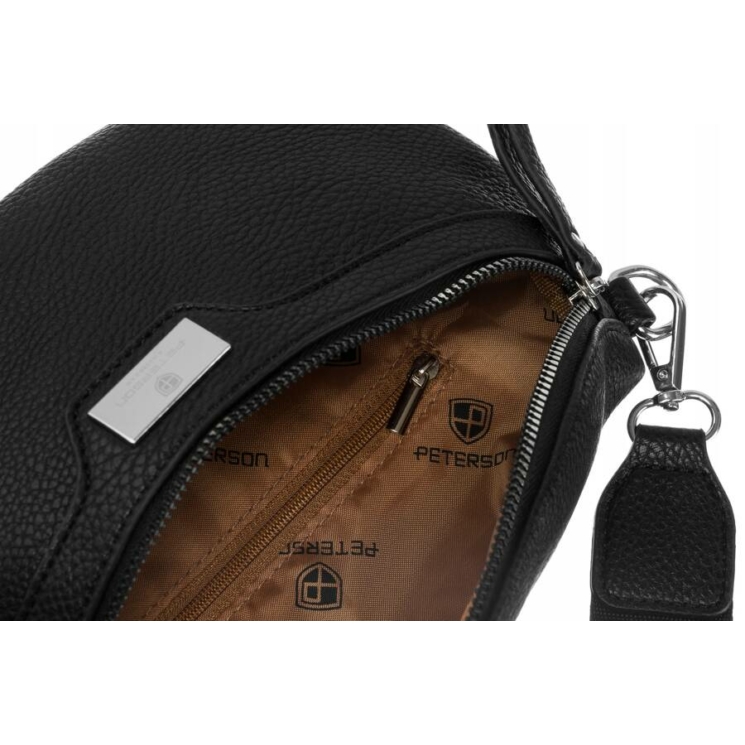 Elegantná dámska taška cez rameno + praktický doplnok v čiernej farbe