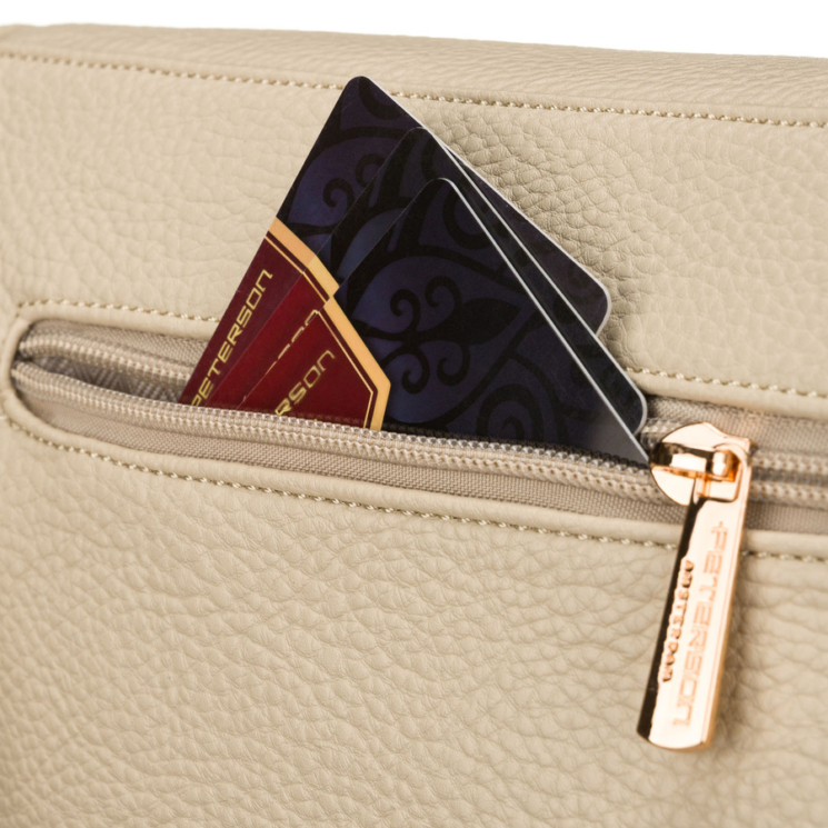 Dámska crossbody taška Peterson v béžovej farbe