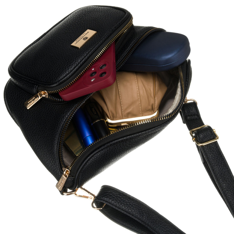 Dámska crossbody taška Peterson v čiernej farbe