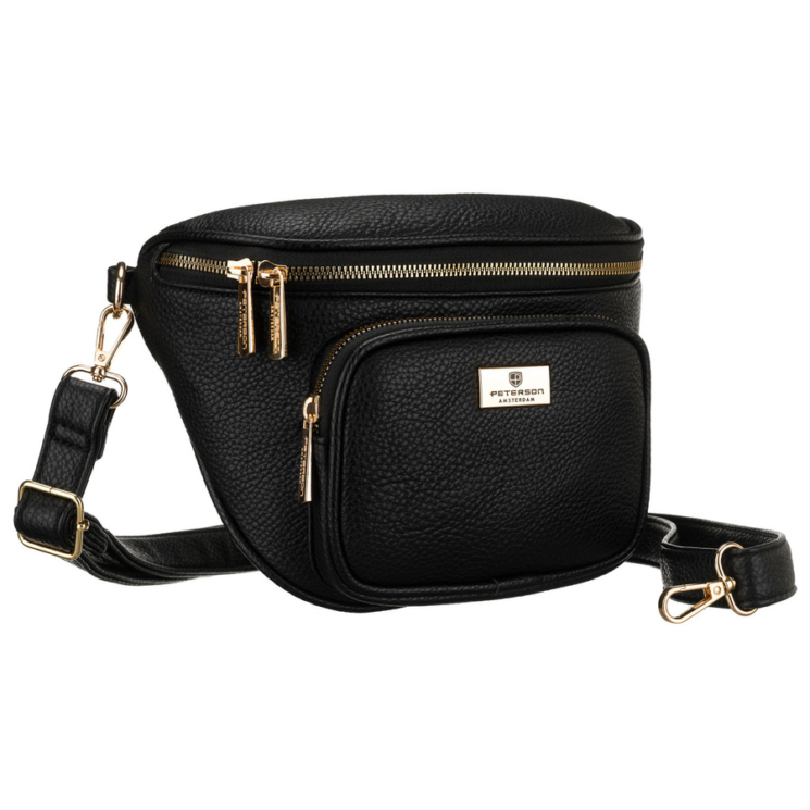 Dámska crossbody taška Peterson v čiernej farbe
