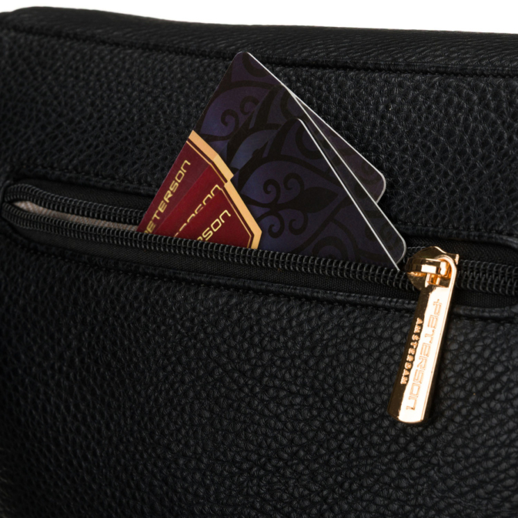 Dámska crossbody taška Peterson v čiernej farbe