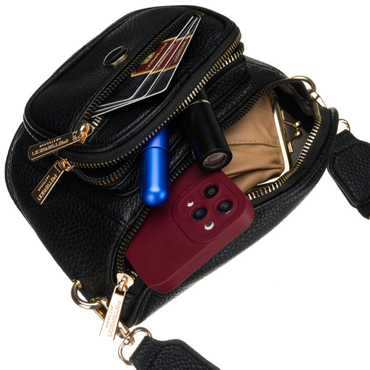 Dámska crossbody taška Peterson v čiernej farbe