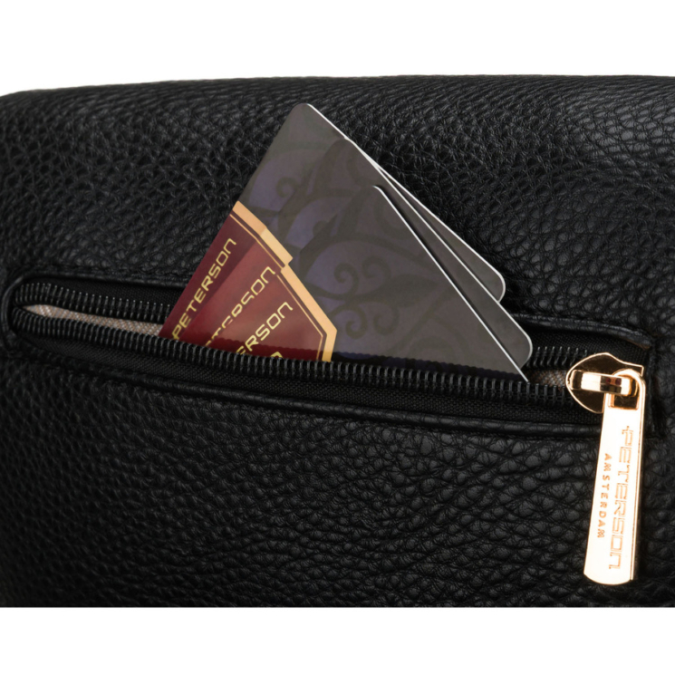 Dámska crossbody taška Peterson v čiernej farbe