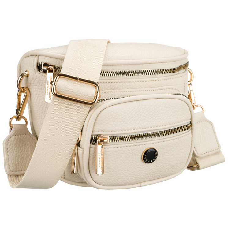 Dámska crossbody taška Peterson v svetlo béžovej farbe
