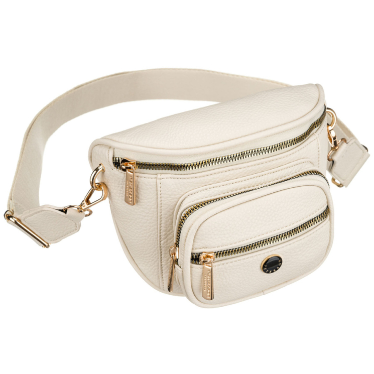 Dámska crossbody taška Peterson v svetlo béžovej farbe