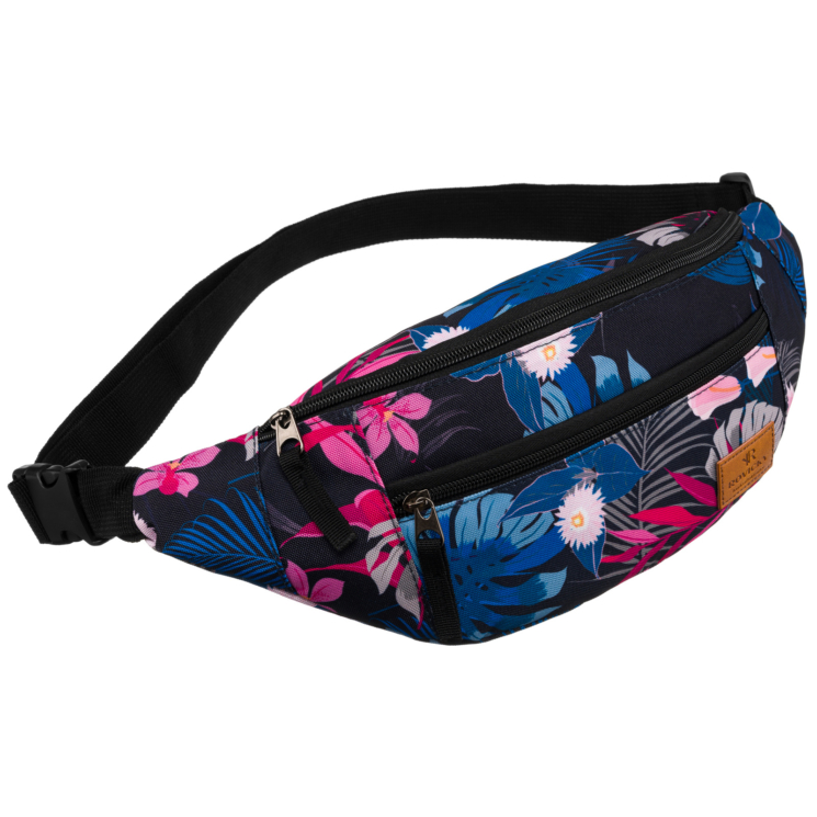 Priestranná dámska taška Fanny Pack s módnym vzorom