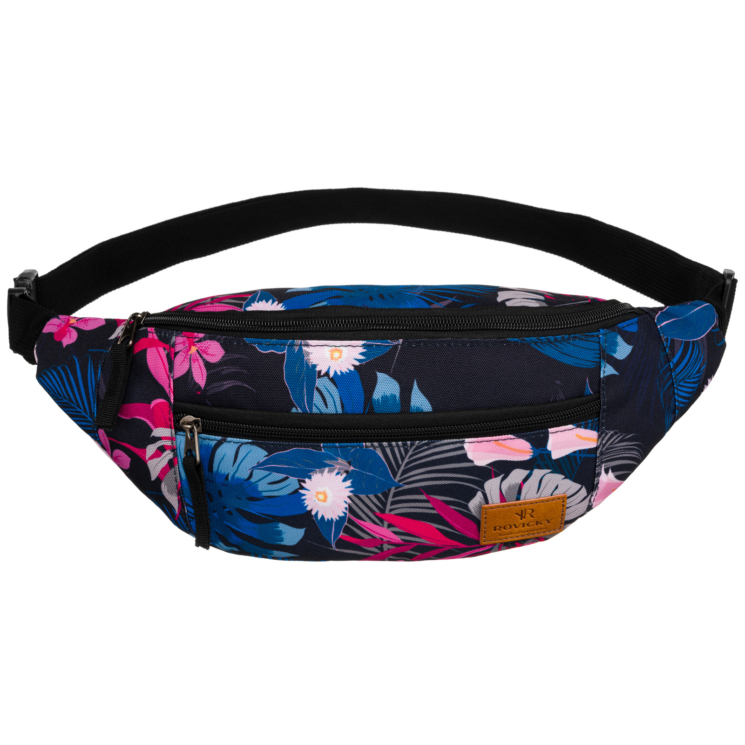 Priestranná dámska taška Fanny Pack s módnym vzorom