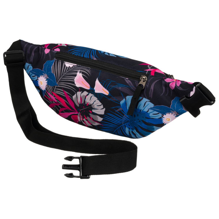 Priestranná dámska taška Fanny Pack s módnym vzorom