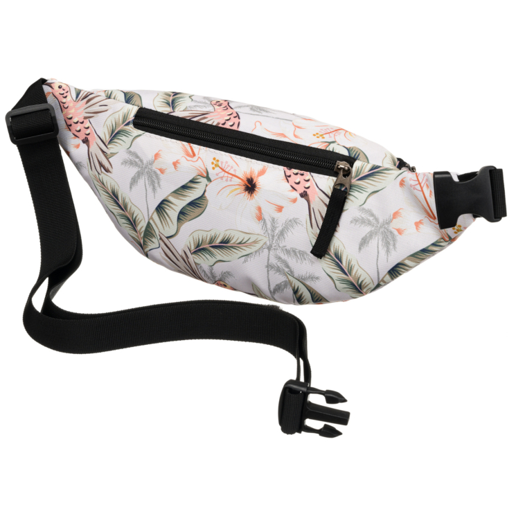 Priestranná dámska taška Fanny Pack s módnym vzorom