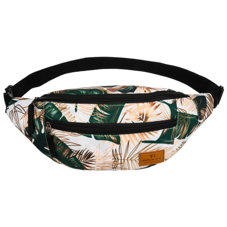 Priestranná dámska taška Fanny Pack s módnym vzorom