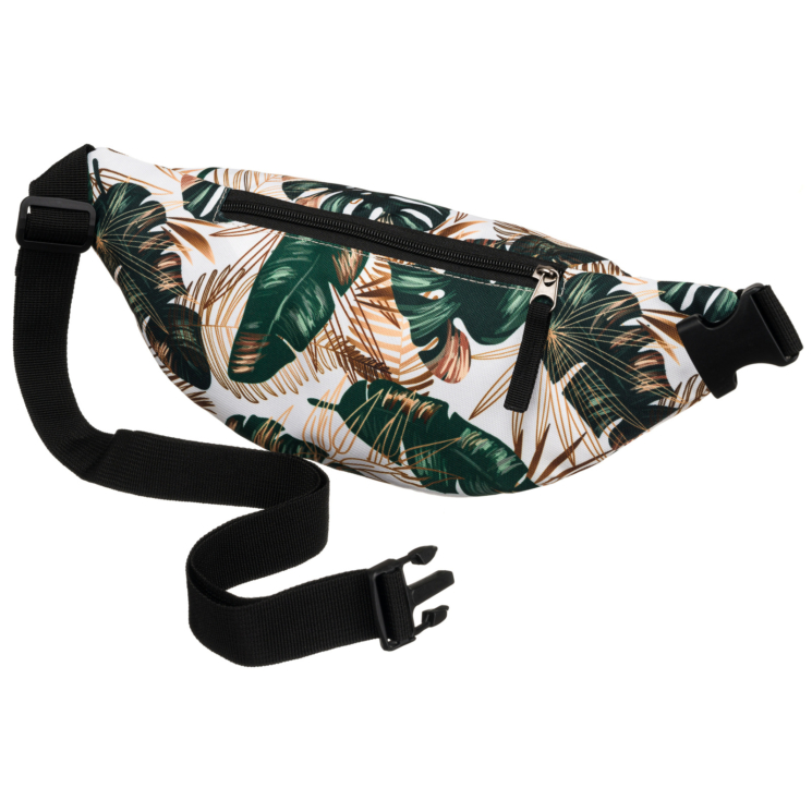 Priestranná dámska taška Fanny Pack s módnym vzorom