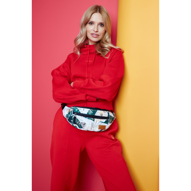 Priestranná dámska taška Fanny Pack s módnym vzorom