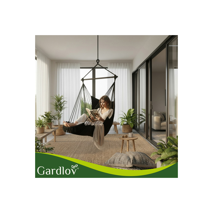 Hojdačka - čierna brazílska stolička 210 cm čierna Gardlov