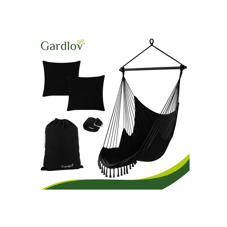 Hojdačka - čierna brazílska stolička 210 cm čierna Gardlov