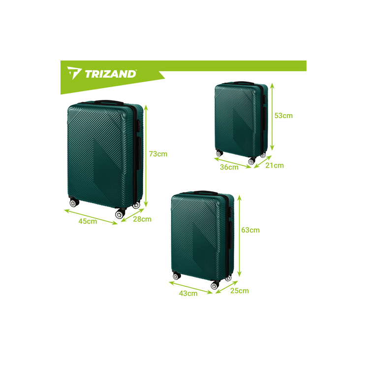 TRIZAND 3-dielna sada kufrov 