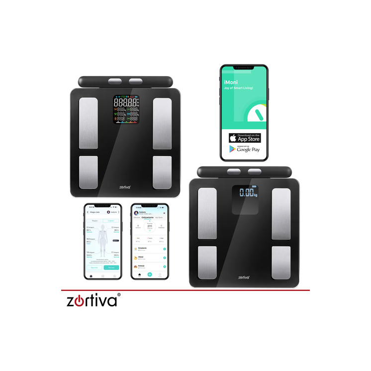 Analytická Bluetooth váha do kúpeľne Zortiva
