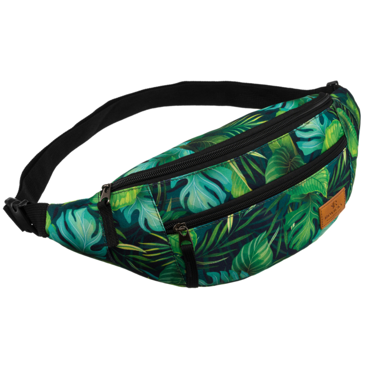 Priestranná dámska taška Fanny Pack s módnym vzorom