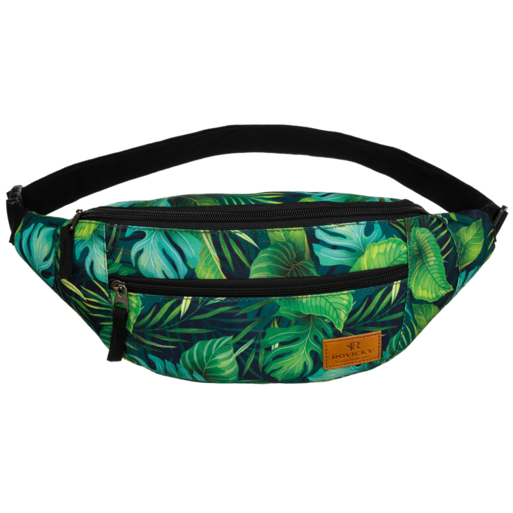 Priestranná dámska taška Fanny Pack s módnym vzorom