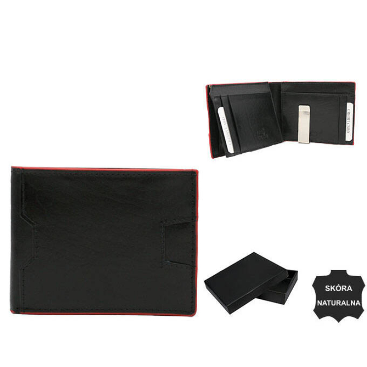 Pánska kožená peňaženka N78-VT-NL BLACK+GREEN Pánska kožená peňaženka N78-VT-NL BLACK+GREEN