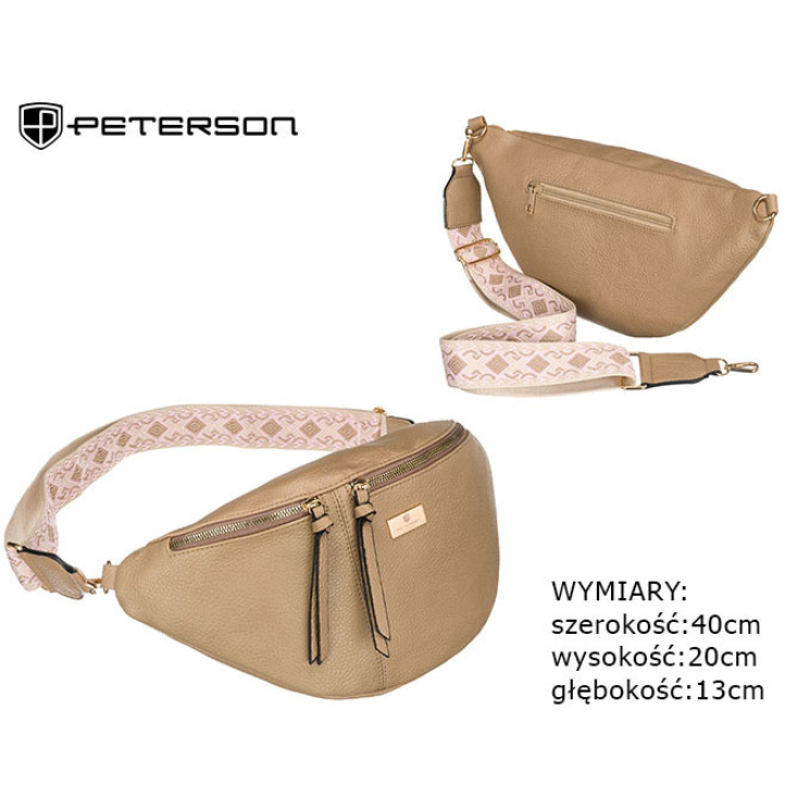 PETERSON PTN NER-ALE-2 D.Béžové vrecko z ekokože