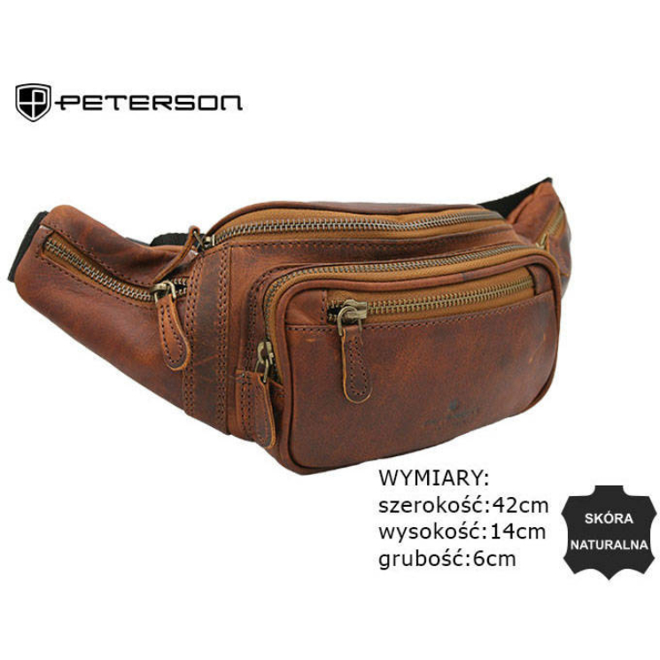 Kožené vrecko PETERSON PTN 2506-OLH hnedé