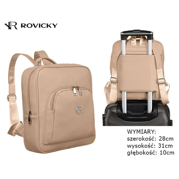 Dámsky PU batoh R-PL-29601 D.Beige