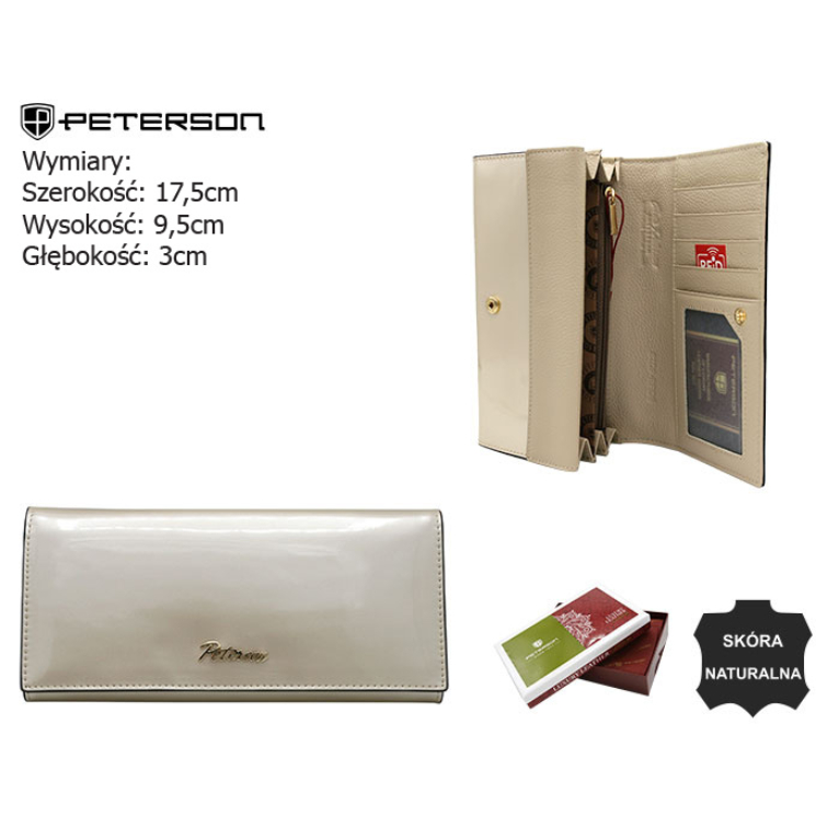 Dámska kožená peňaženka PTN 1N-411 Pearl