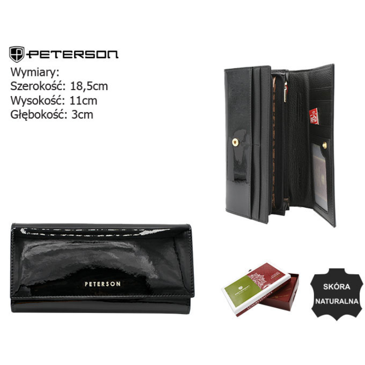 Dámska kožená peňaženka PTN BC-409 Black
