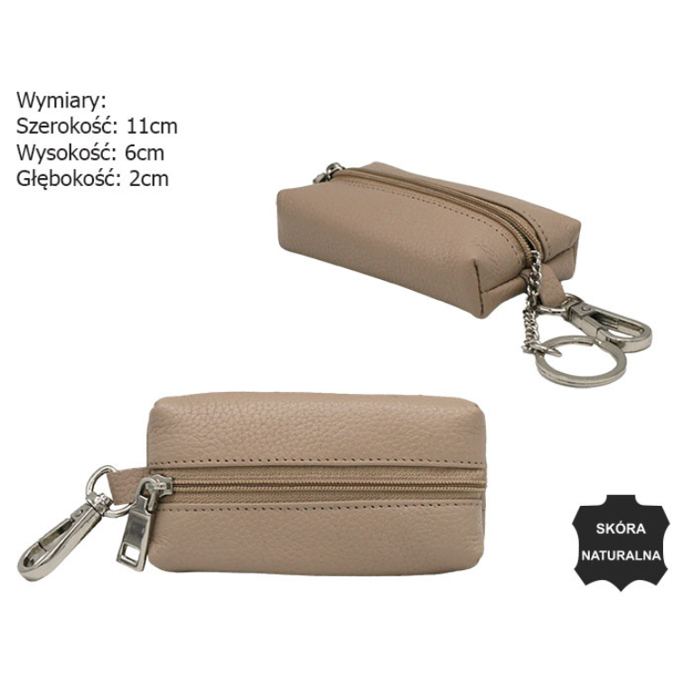 Kožená kľúčenka SKL-001-NDM D.Beige