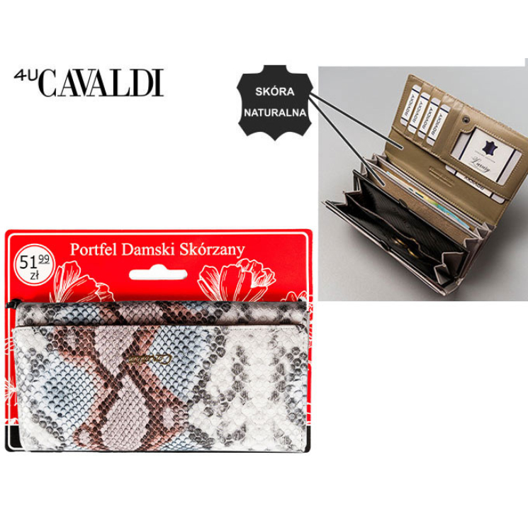 Dámska kožená + PU peňaženka PX-24-DNH-BL čierna