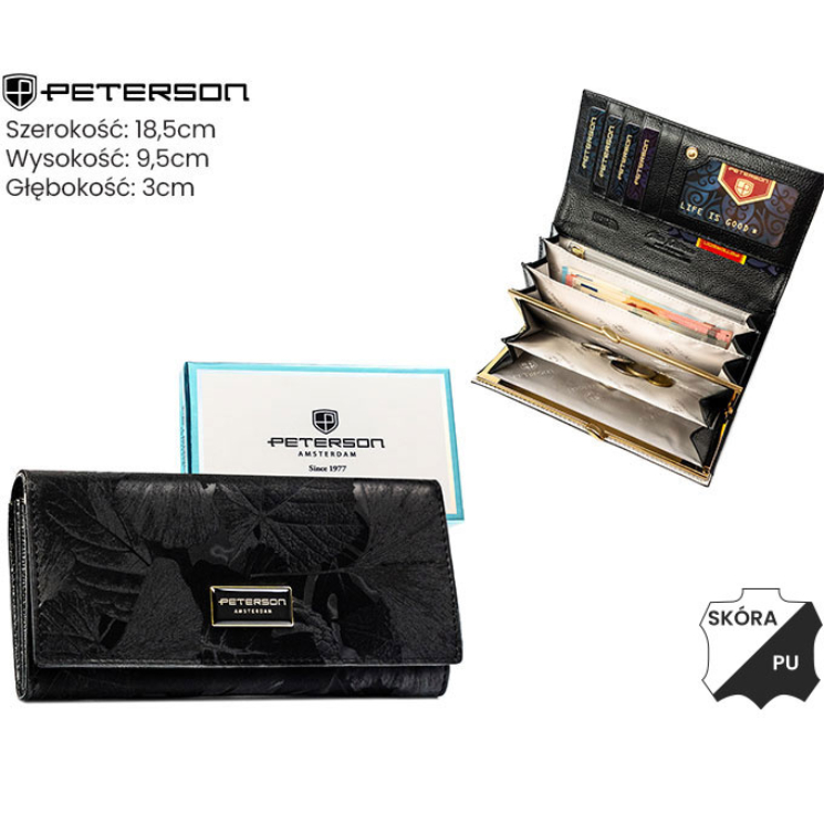 Dámska peňaženka PTN PTN PS401-MLF Black PTN PS401-MLF Black