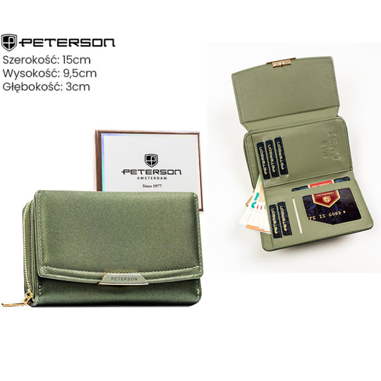 Dámska ekologická peňaženka PTN 001-HN6 Green