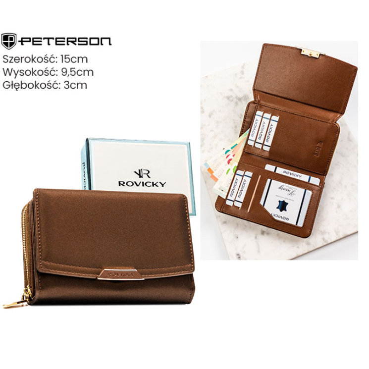 Dámska ekologická peňaženka R-001-HN6 Cinnamon