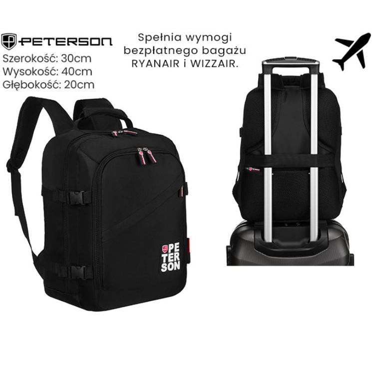 Batoh PTN PLG-02-D Black+red