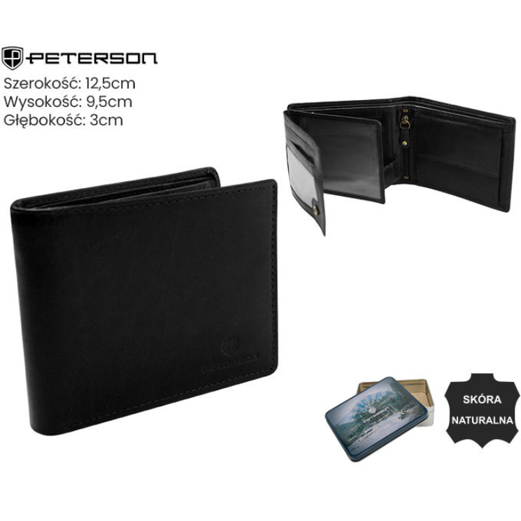 Pánska kožená peňaženka PTN N992-BUF Black