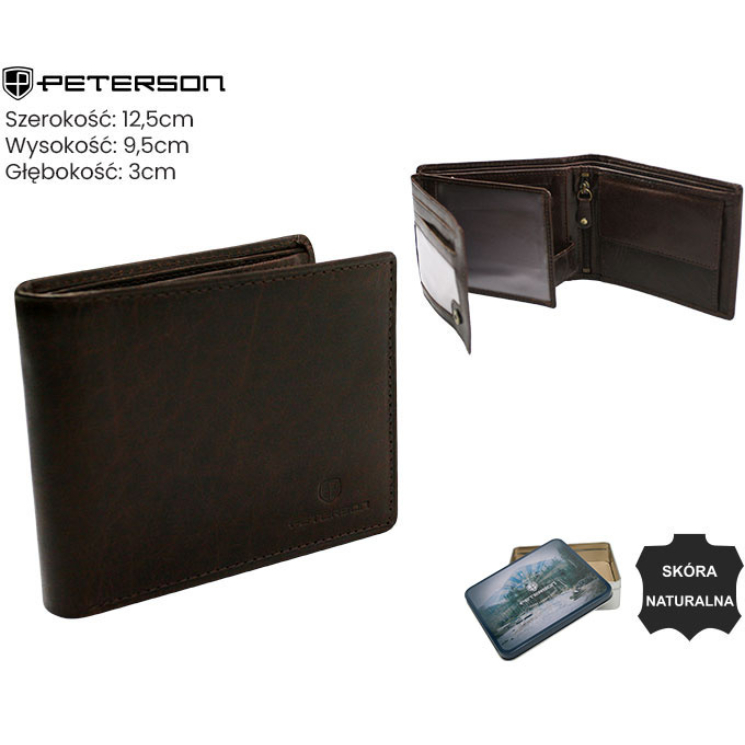 Pánska kožená peňaženka PTN N992-BUF Brown