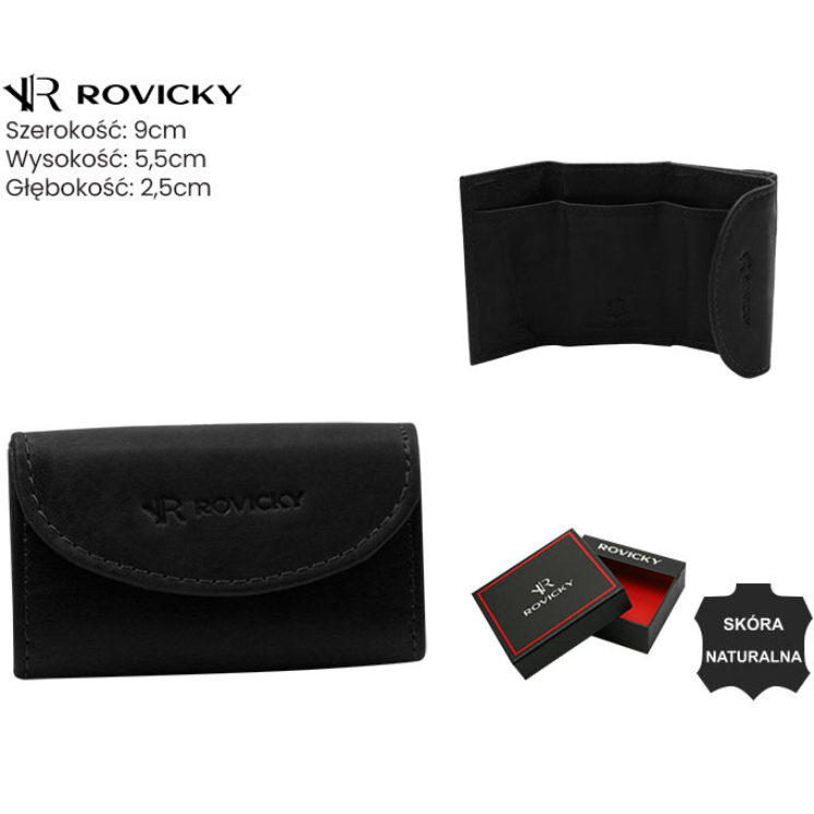 Pánska kožená peňaženka R-M01-LWC Black
