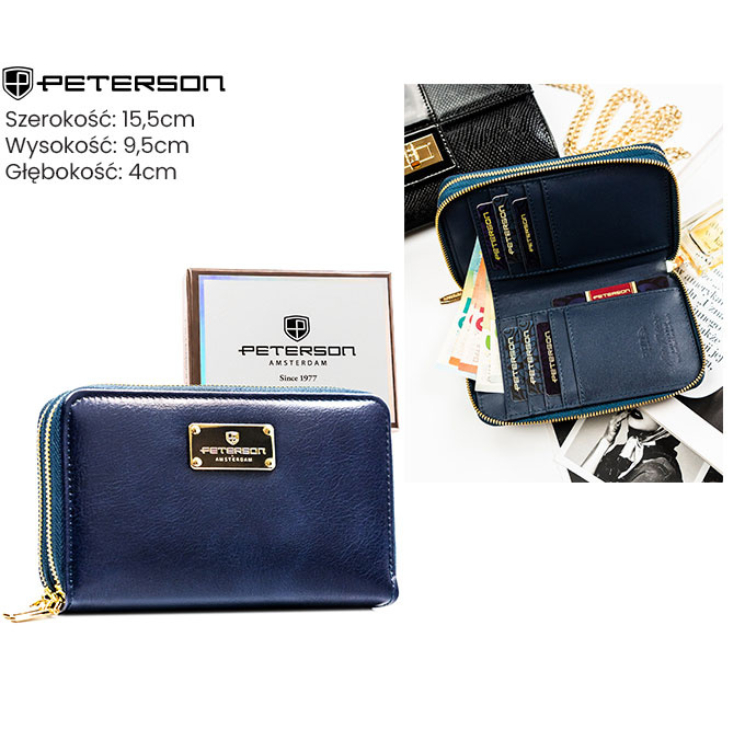 Dámska ekologická peňaženka PTN 007-SF7 Navy