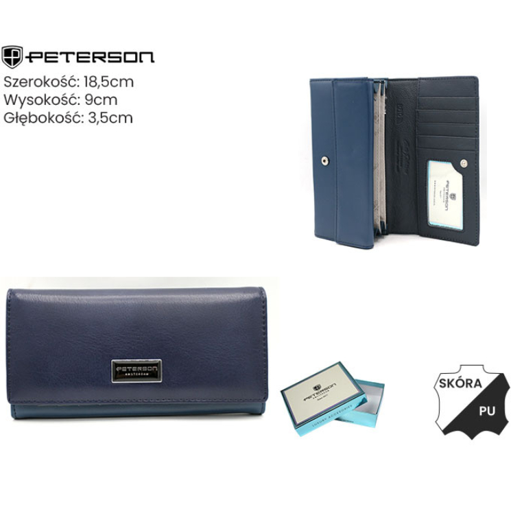 Dámska peňaženka koža+PU PTN PX22-F773 Navy