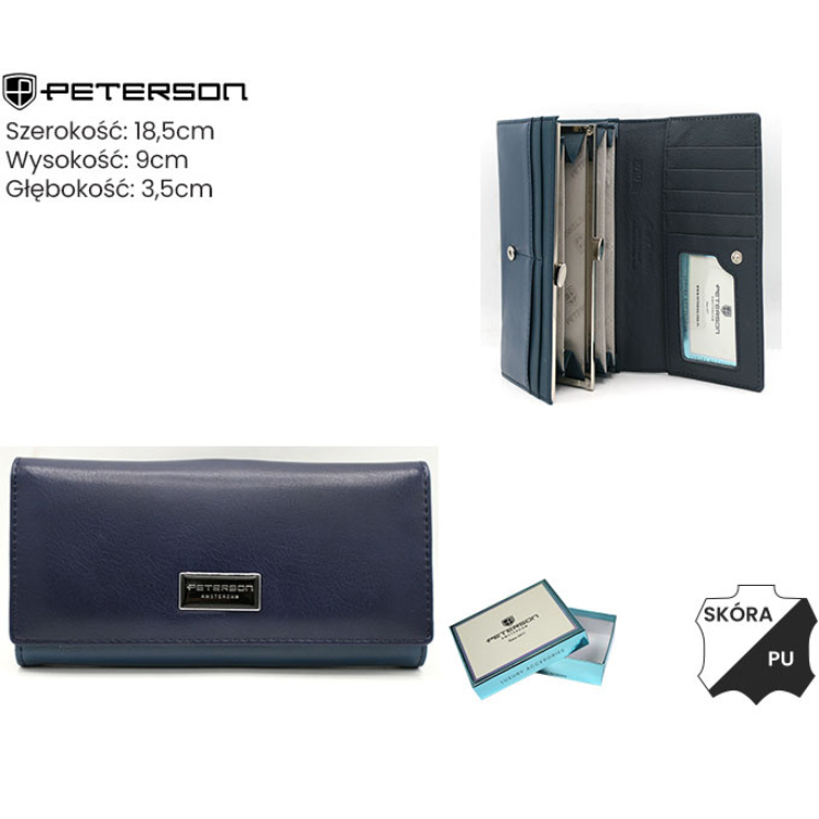 Dámska peňaženka koža+PU PTN PX24-F773 Navy