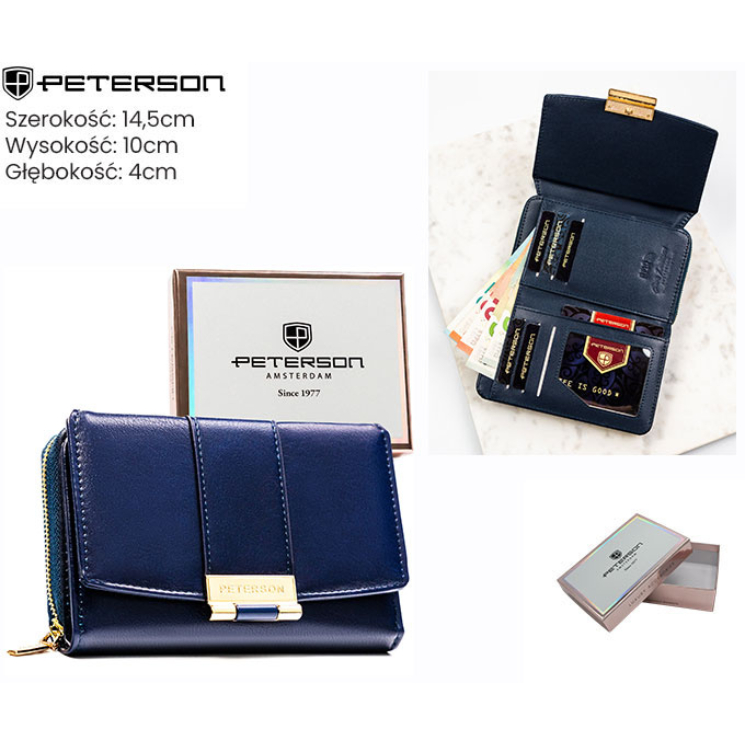Dámska ekologická peňaženka PTN 0015-F Navy