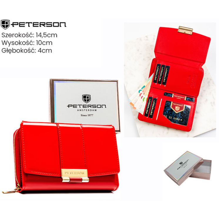 Dámska ekologická peňaženka PTN 0015-LAK Red