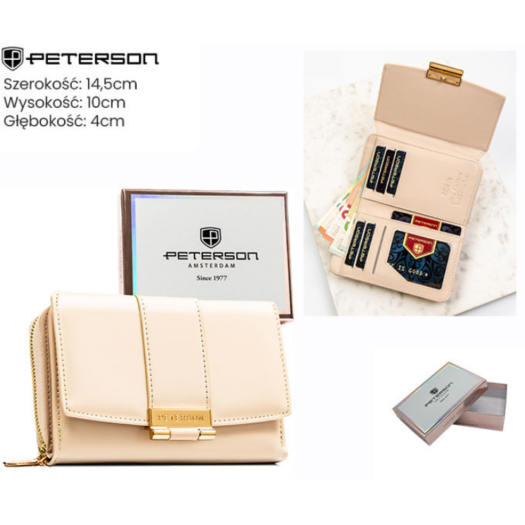 Dámska ekologická peňaženka PTN 0015-LAK Beige