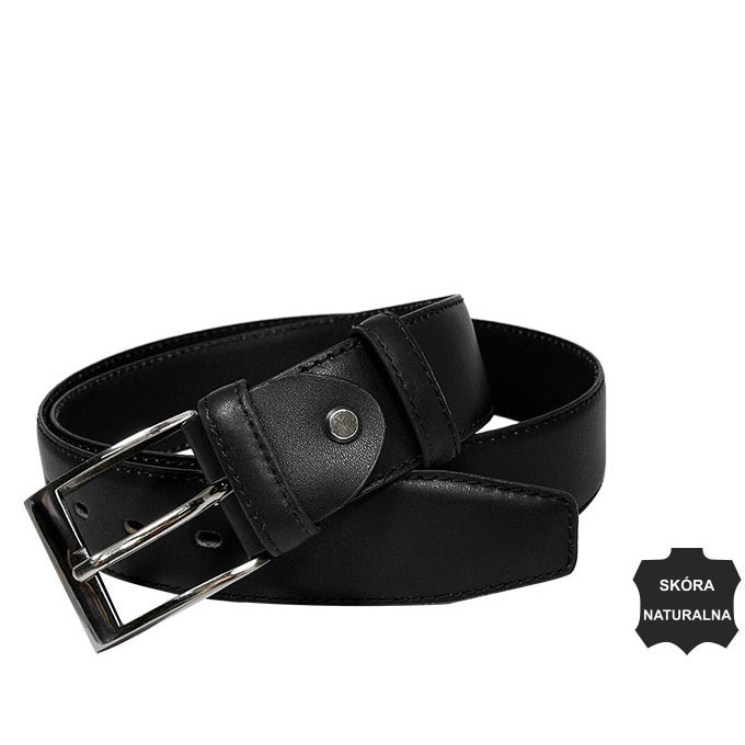 Pánsky kožený opasok PSN-01-D1 BLACK