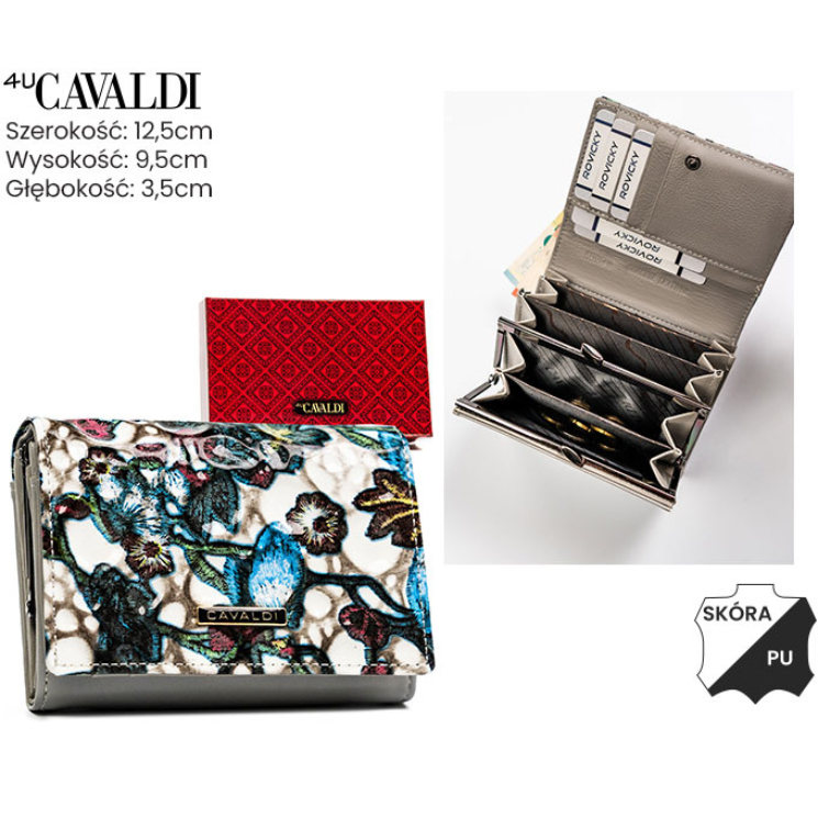 Dámska peňaženka koža+PU RFID 4U CAVALDI PN30-BCF CAVALDI PN30-BCF