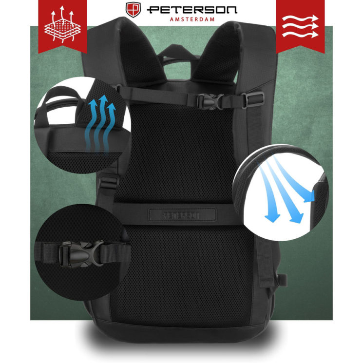 Peterson Hátizsák PTN HY242 fekete